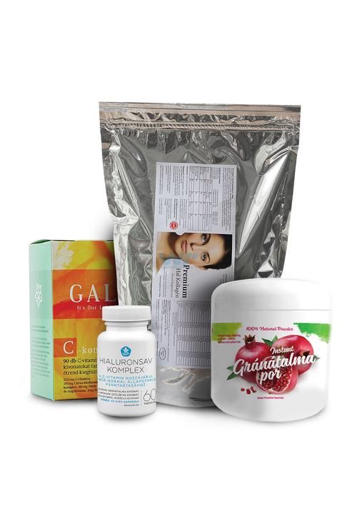 CSOMAGAJÁNLAT! - 1kg Hal kollagén + GAL C VITAMIN + Hialuronsav + Instant Gránátalmapor